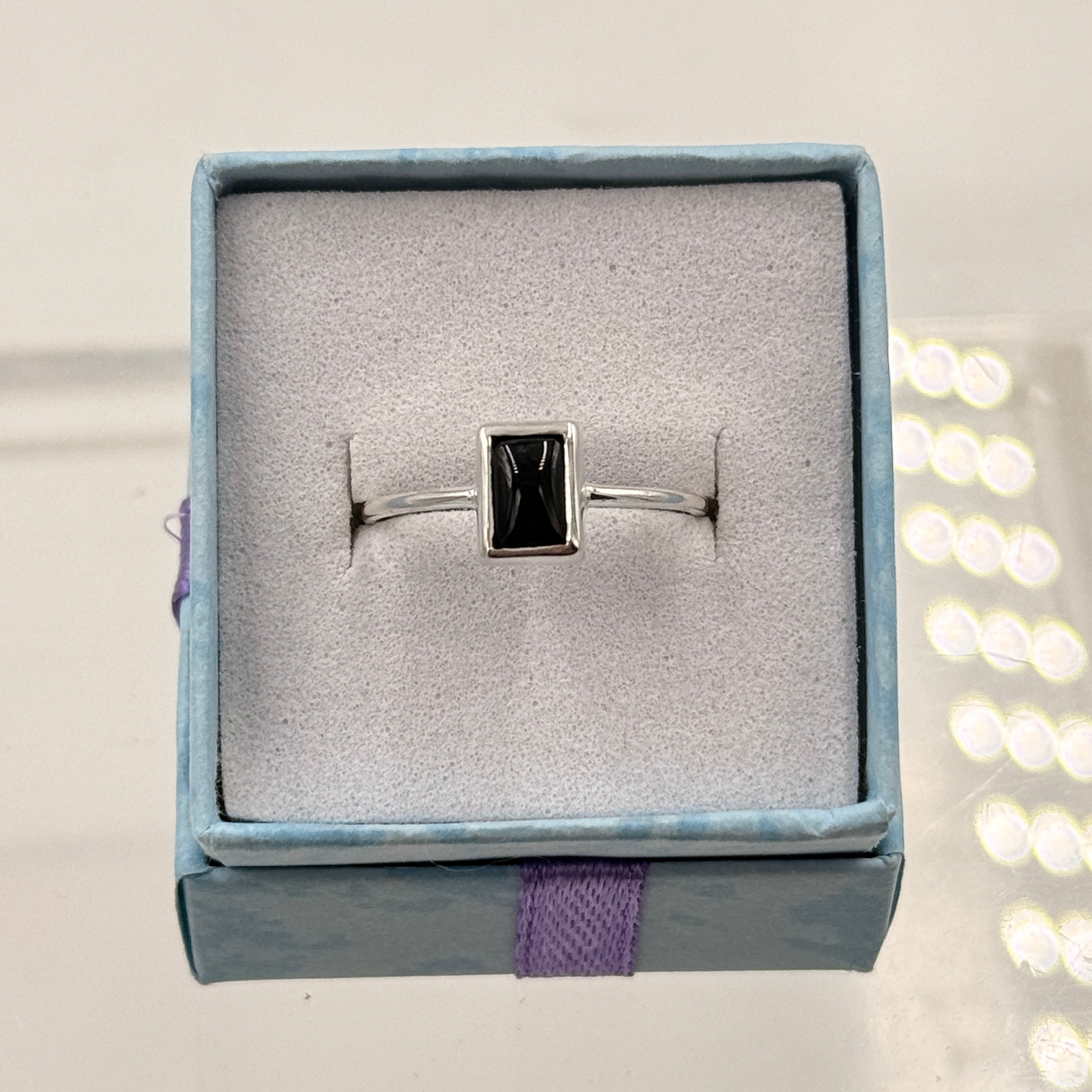 Dainty Black Agate Ring | Rings | Wiccan Center