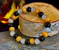 Selenite, Black Tourmaline & Palo Santo Bracelet – Protection & Cleansing for Small Wrists | | Wiccan Center