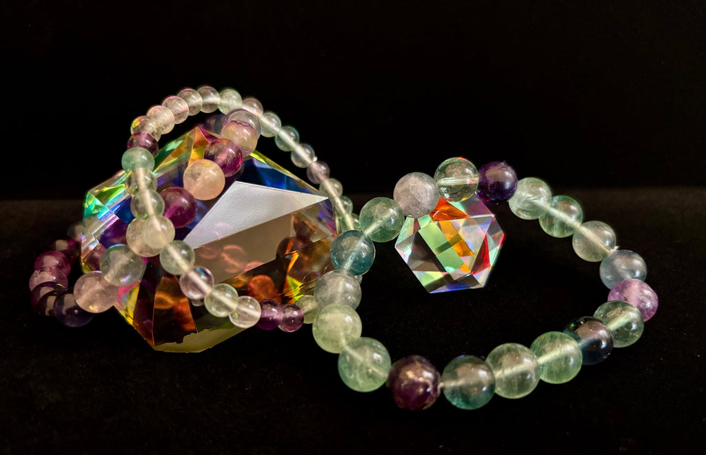 Natural Fluorite Spiritual Healing Bracelet – 6mm, 8mm or 10mm Gemstone Beads | | Wiccan Center