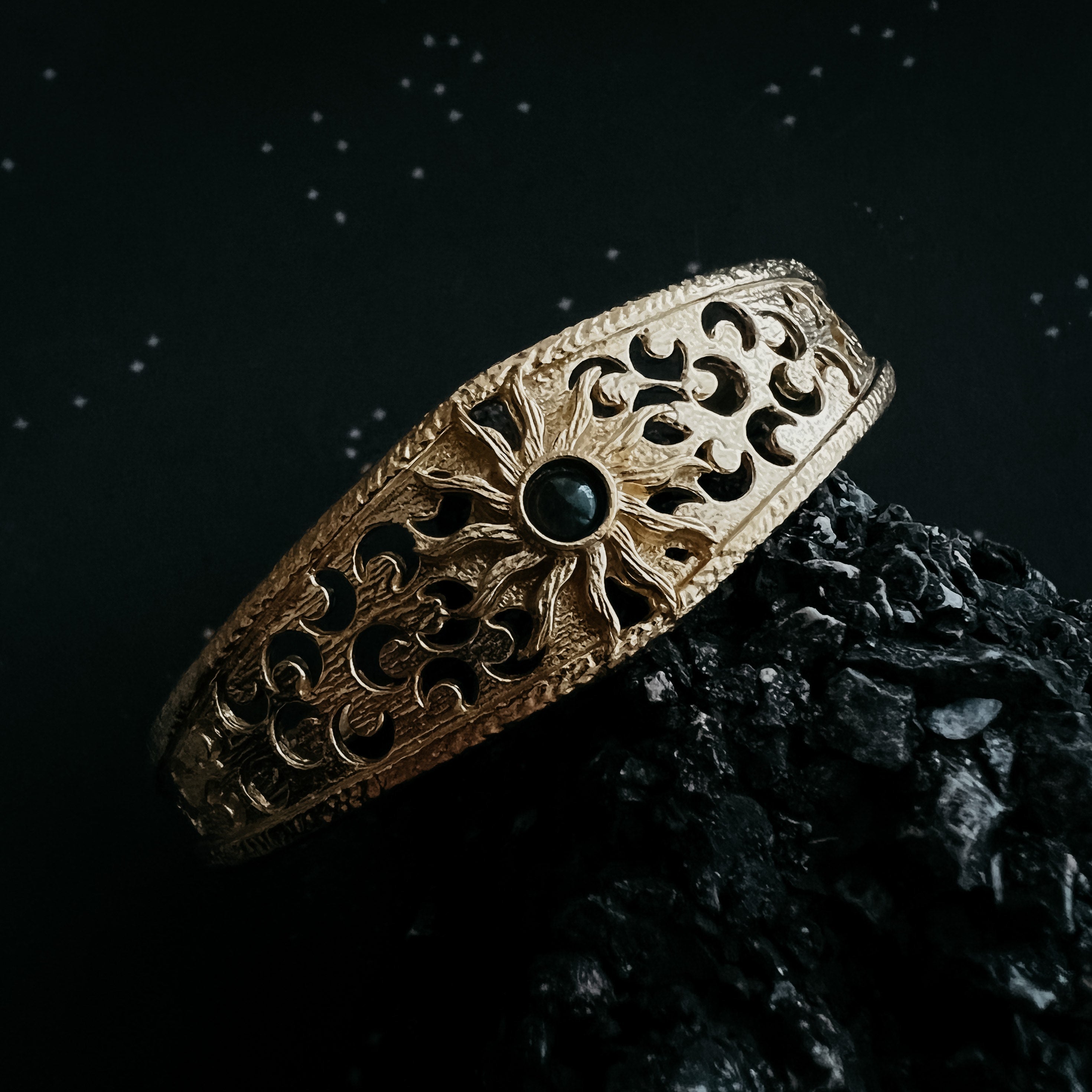 Solar Eclipse Bracelet with Black Opal | Bracelet | Wiccan Center