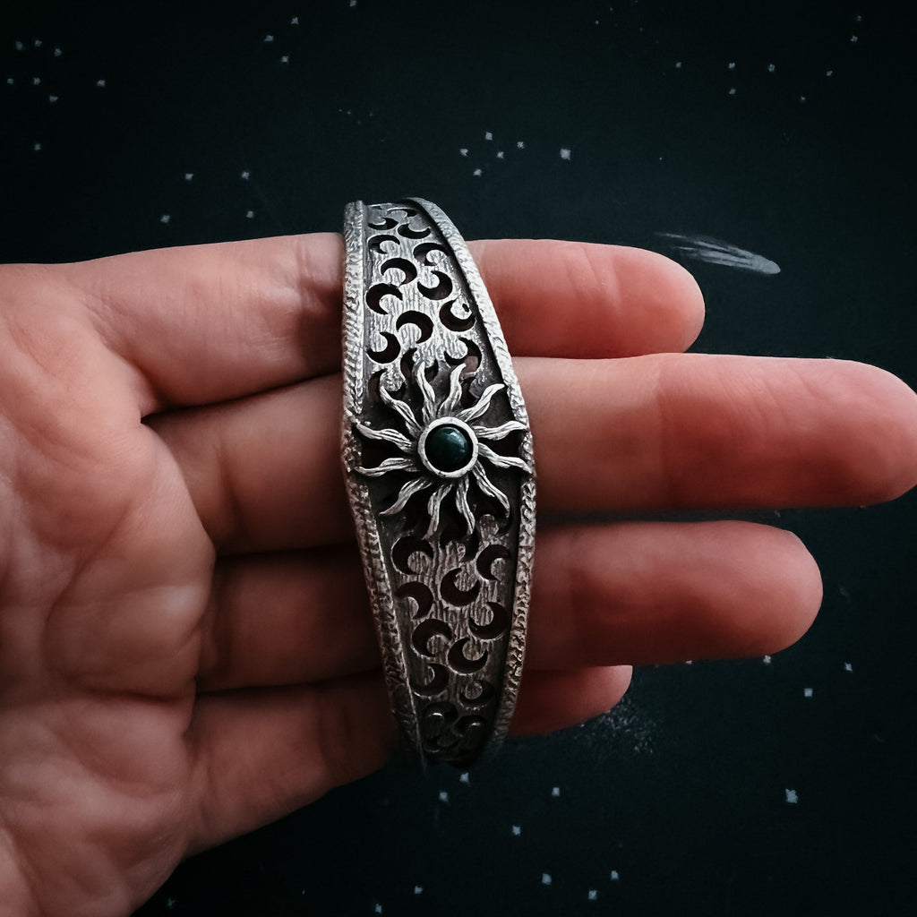 Solar Eclipse Bracelet with Black Opal | Bracelet | Wiccan Center