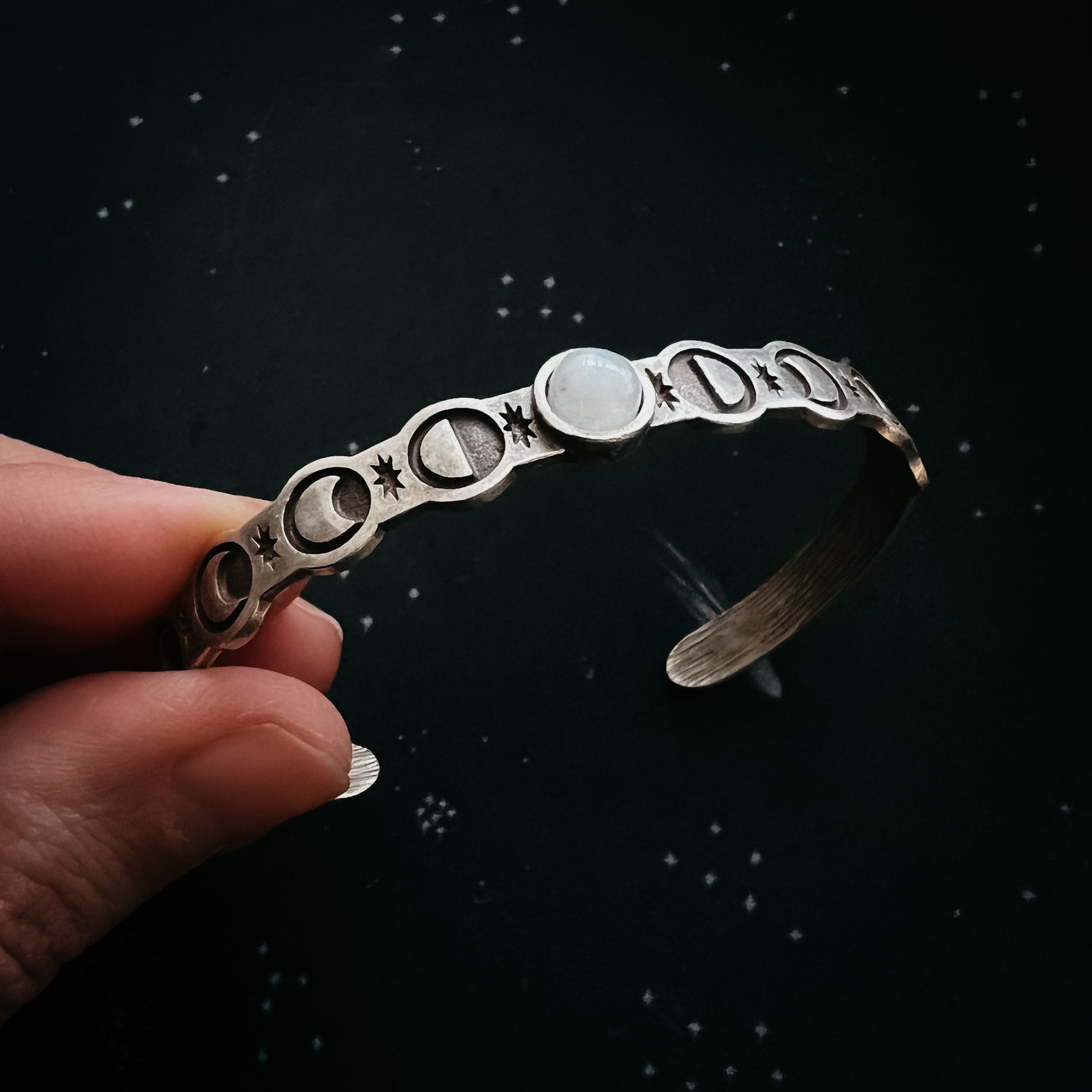 Moon Goddess Bracelet with Rainbow Moonstone | Bracelet | Wiccan Center