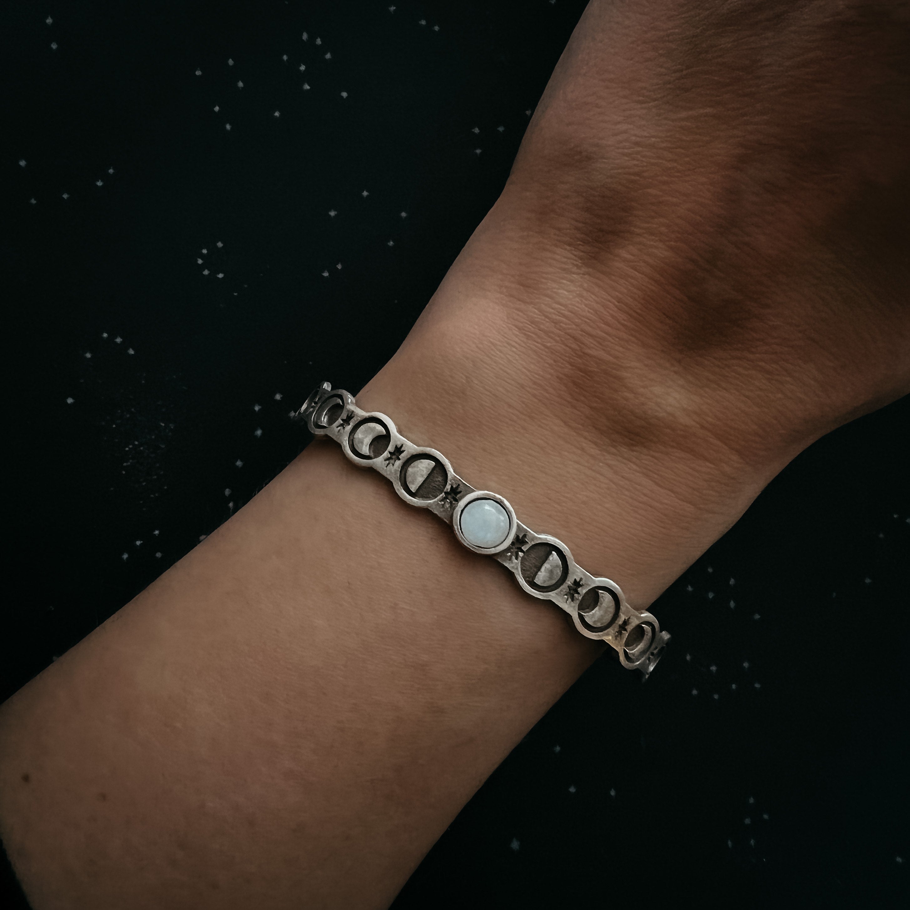 Moon Goddess Bracelet with Rainbow Moonstone | Bracelet | Wiccan Center