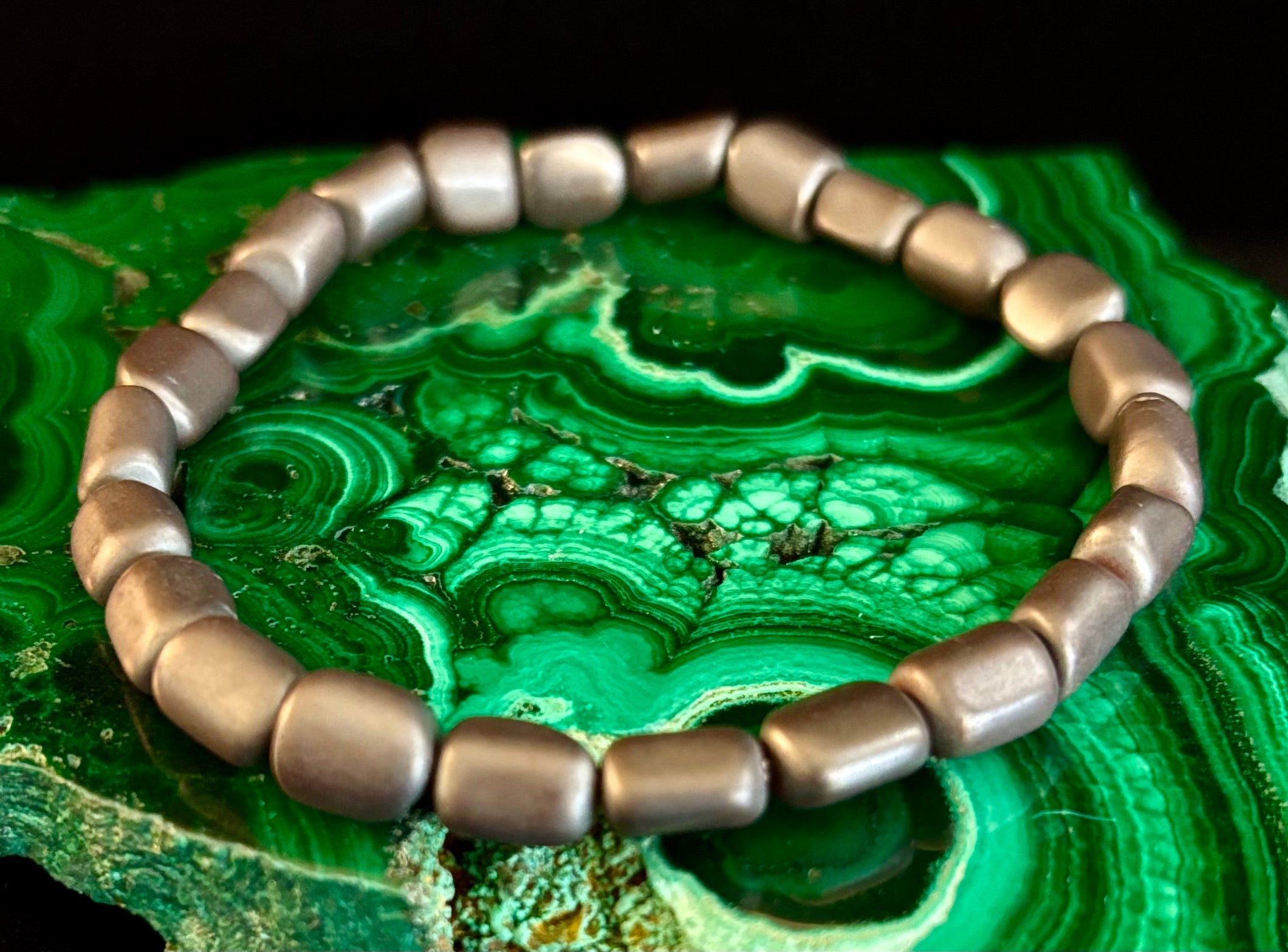 Hematite Bead Bracelet – Gunmetal, Gold & Silver (Medium–Large Wrists) | | Wiccan Center