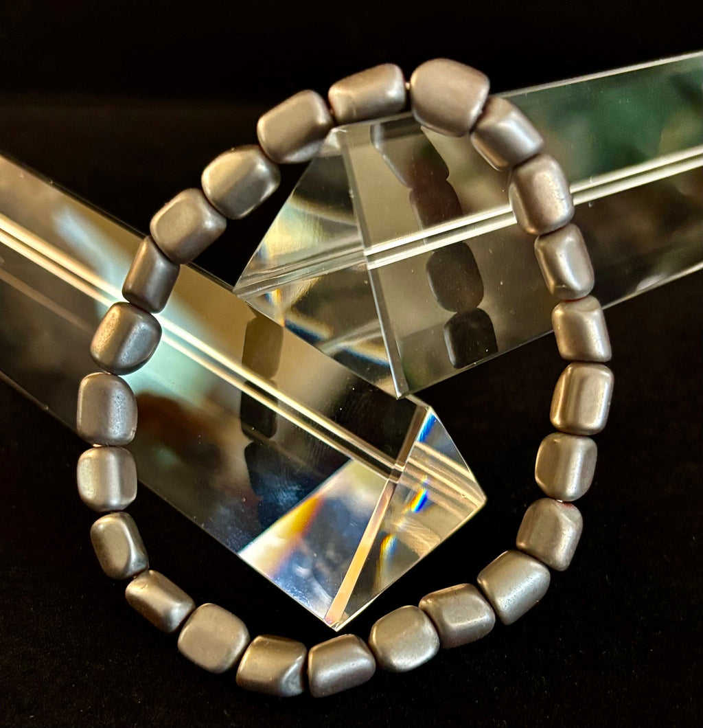 Hematite Bead Bracelet – Gunmetal, Gold & Silver (Medium–Large Wrists) | | Wiccan Center