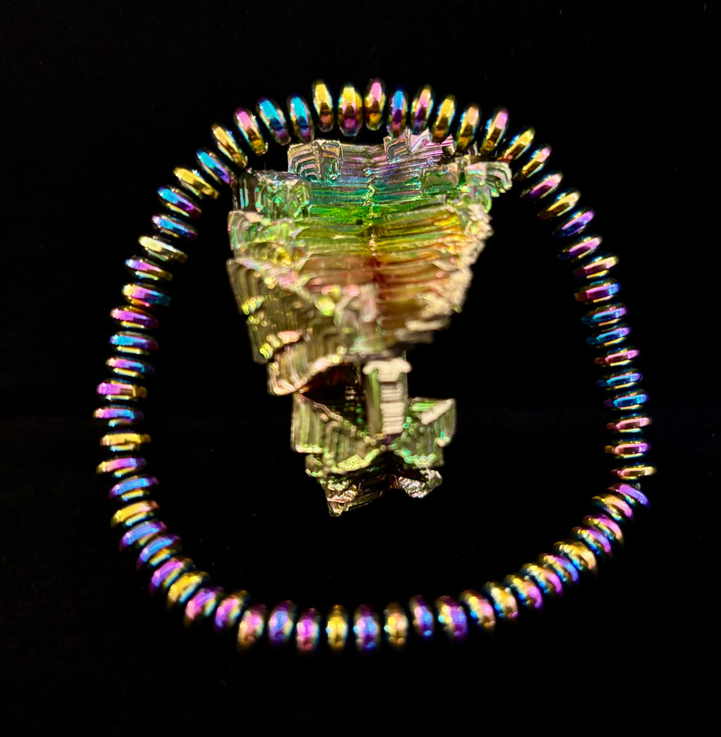 🌈 Rainbow Hue Metal Bracelet – Medium to Large Wrists | | Wiccan Center