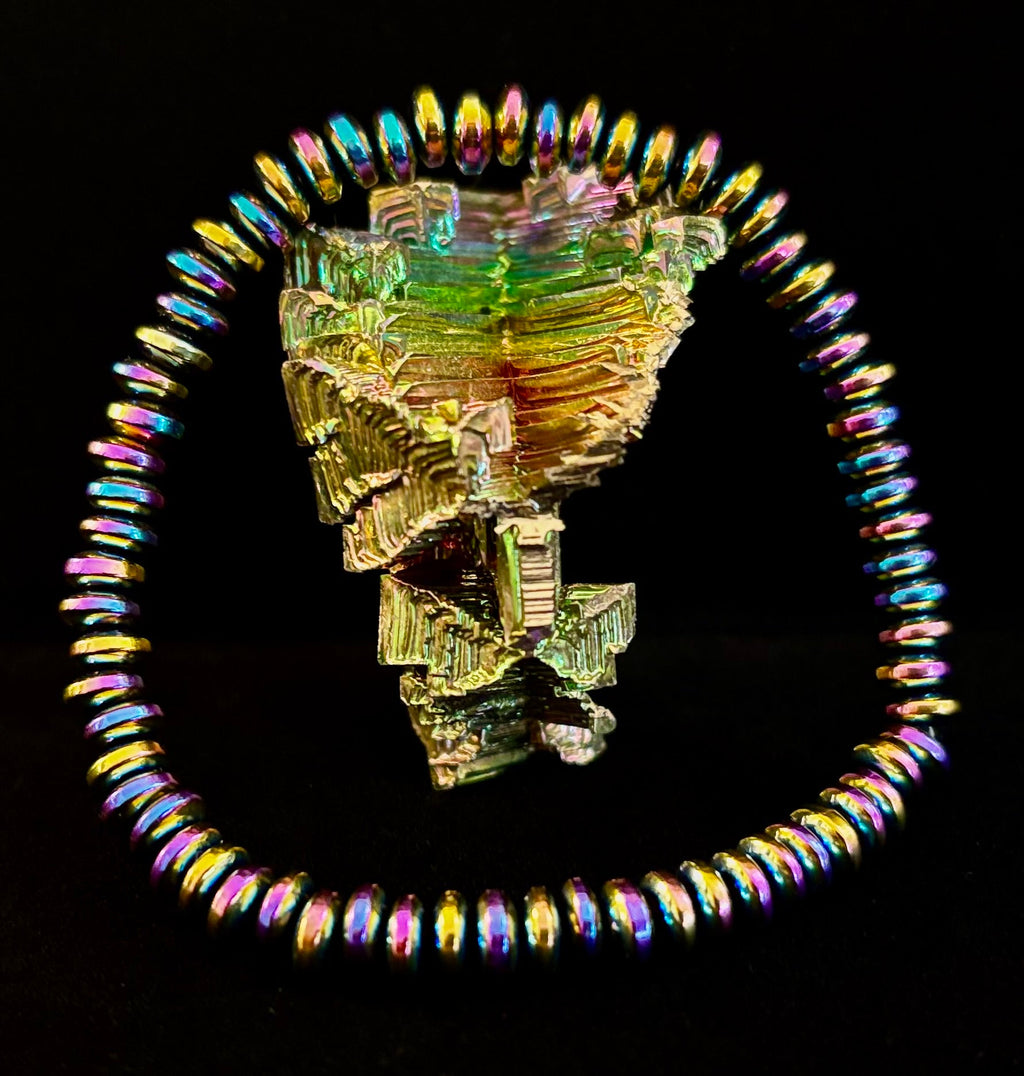 🌈 Rainbow Hue Metal Bracelet – Medium to Large Wrists | | Wiccan Center