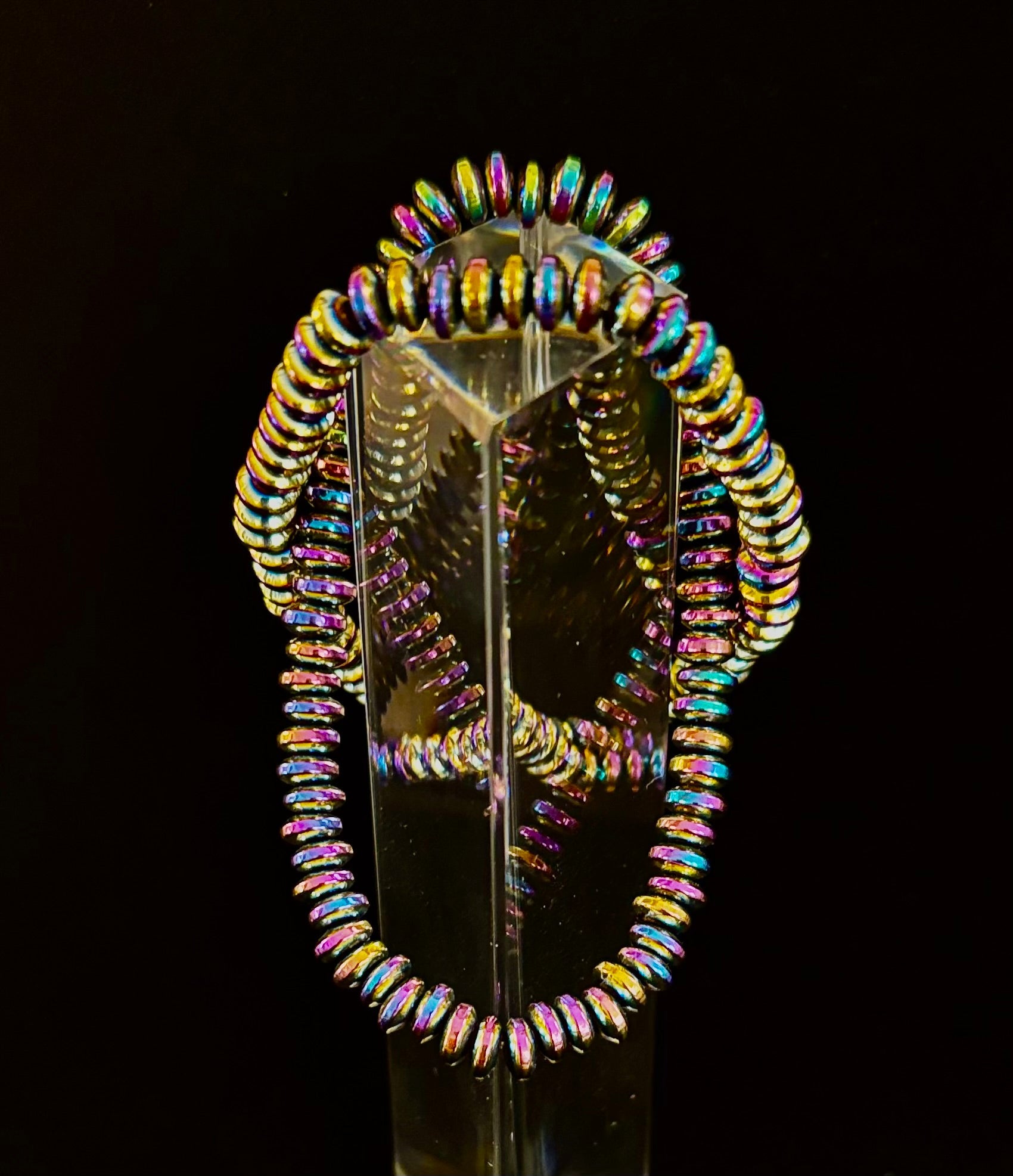 🌈 Rainbow Hue Metal Bracelet – Medium to Large Wrists | | Wiccan Center