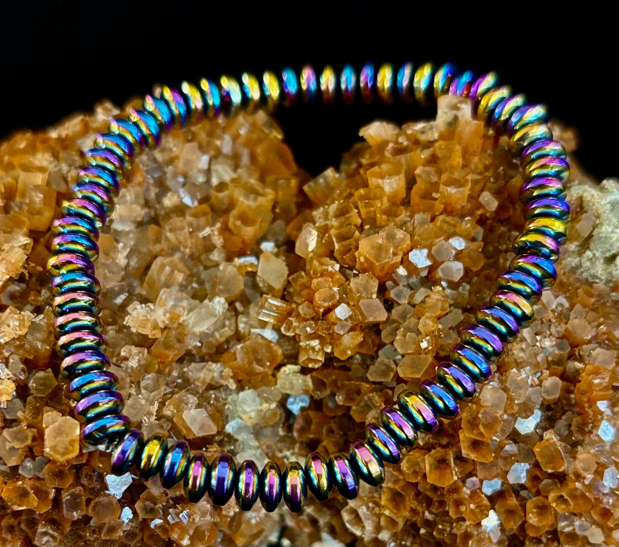 🌈 Rainbow Hue Metal Bracelet – Medium to Large Wrists | | Wiccan Center