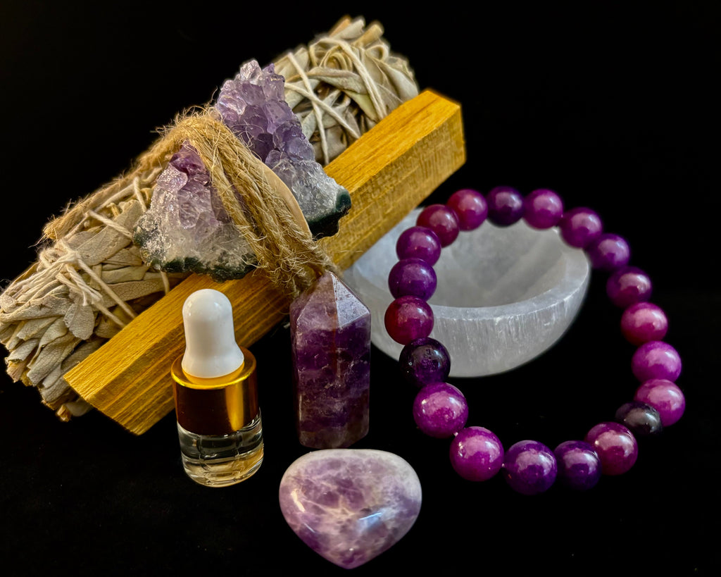 Tranquility & Healing Amethyst Gift Box – Spiritual Balance & Protection Set | | Wiccan Center