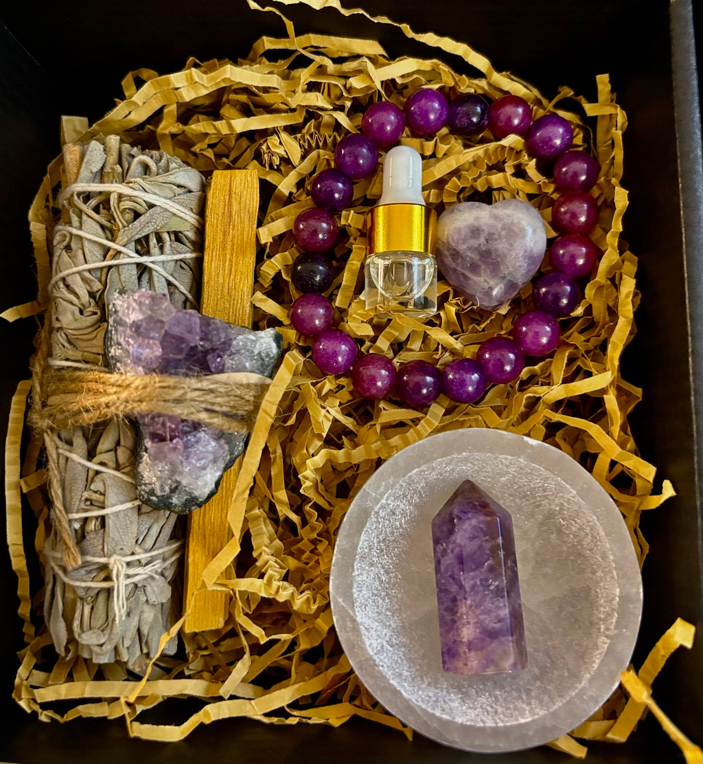 Tranquility & Healing Amethyst Gift Box – Spiritual Balance & Protection Set | | Wiccan Center