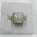 Sterling Silver Rainbow Moonstone Square Ring – Size 8 – Intuition, Inner Clarity & New Beginnings | Rings | Wiccan Center