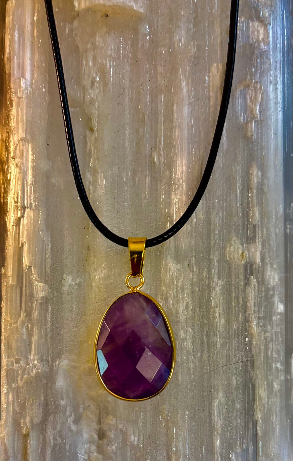 Crystal Drop Necklace – 1 inch Teardrop Pendant (Made in Australia) | | Wiccan Center