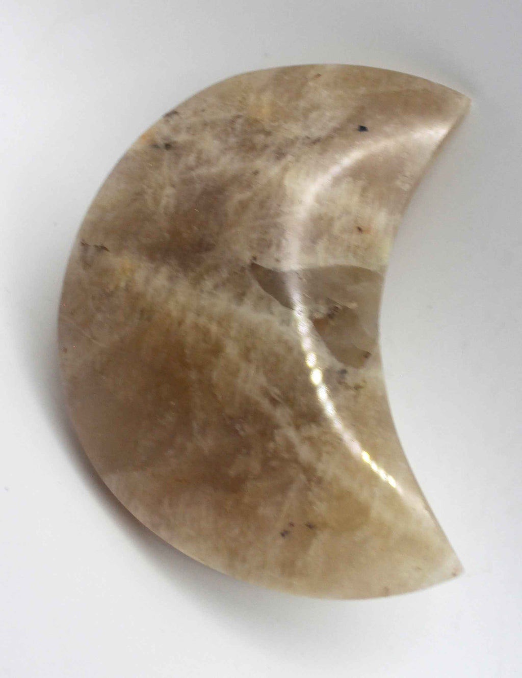 Moonstone Crescent Moon Carving – Intuition, New Beginnings & Emotional Balance | | Wiccan Center