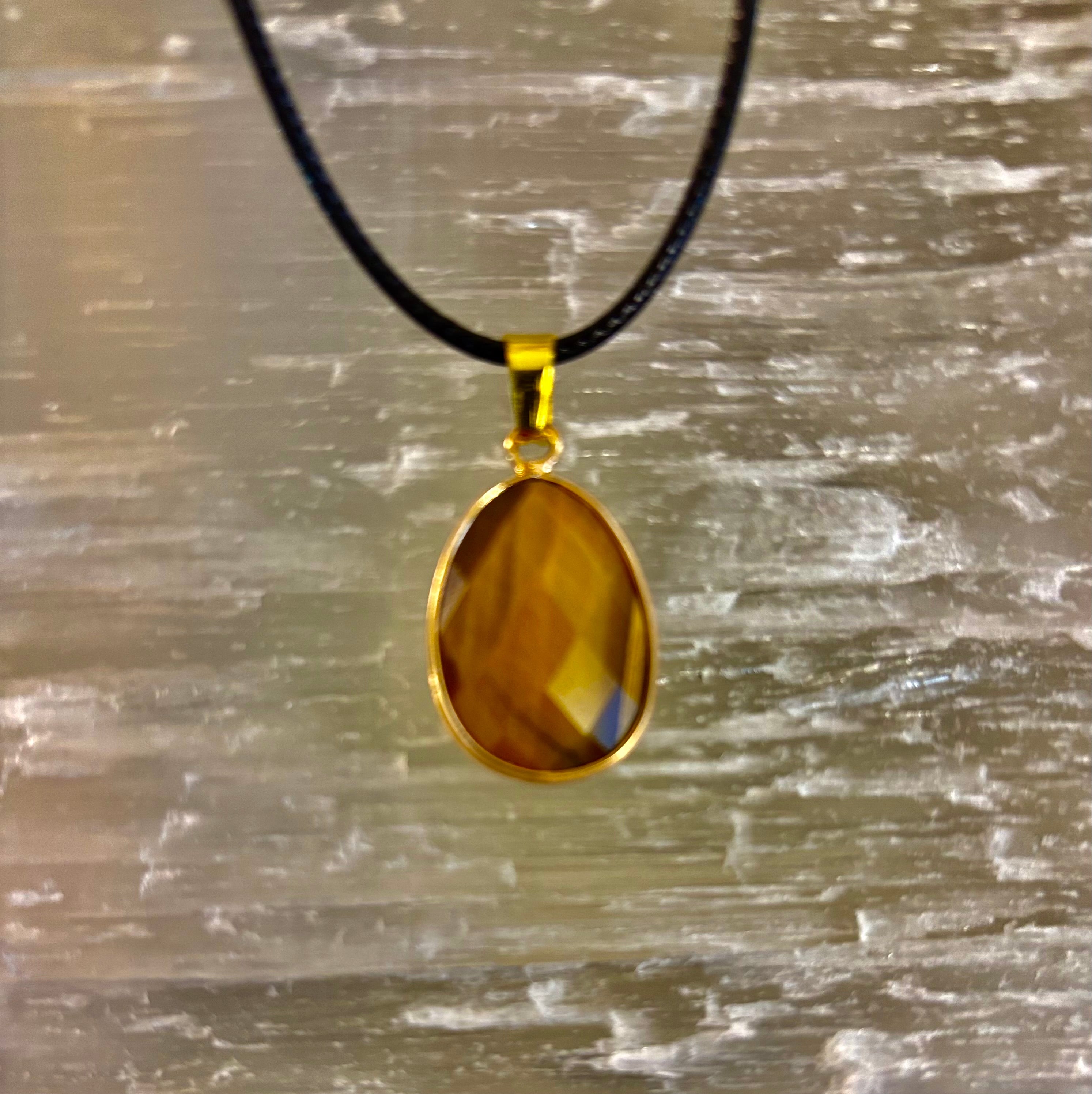 Crystal Drop Necklace – 1 inch Teardrop Pendant (Made in Australia) | | Wiccan Center