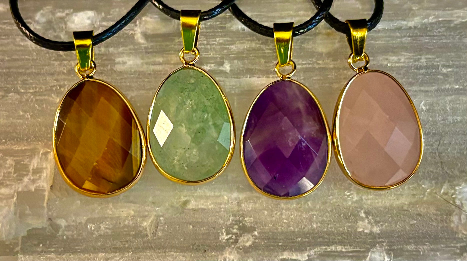 Crystal Drop Necklace – 1 inch Teardrop Pendant (Made in Australia) | | Wiccan Center
