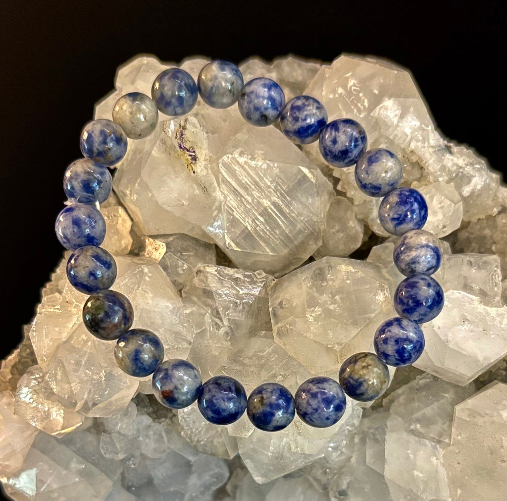 Blue Spot Jasper Beaded Bracelet – Medium Wrists | | Wiccan Center