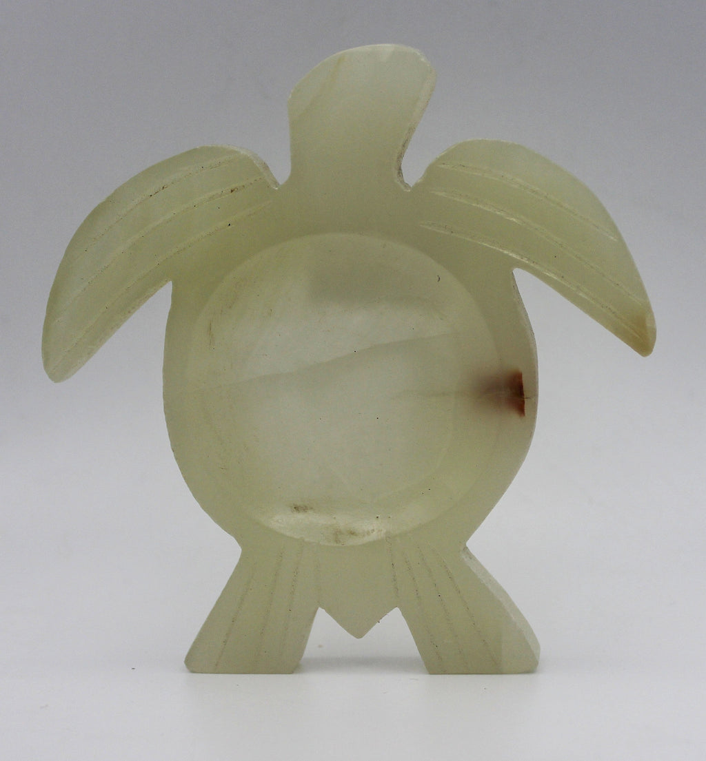 Green Banded Calcite Turtle Dish – Heart-Centered Calm & Functional Crystal Decor | | Wiccan Center