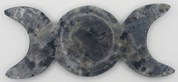 Larvikite Triple Moon Dish – Stone of Protection & Intuition | | Wiccan Center