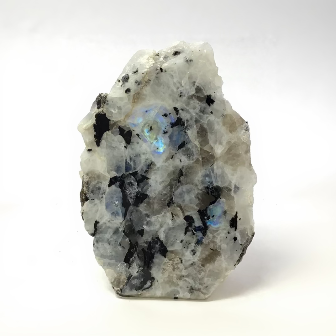 Rainbow Moonstone Specimen - One Side Polish - Medium | Crystals & Minerals > Specimens | Wiccan Center