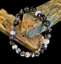 Zebra Stone Bracelet – 8mm Beads, Medium Wrists | | Wiccan Center