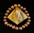 Dark Strawberry Quartz Bracelet – 8mm Beads, Medium Wrists | | Wiccan Center