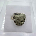 Sterling Silver Freeform Pyrite Ring – Size 9 – Protection, Confidence & Grounding | Rings | Wiccan Center
