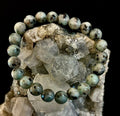 Sesame Kiwi Jasper Bracelet – 8mm Beads, Medium Wrists | | Wiccan Center