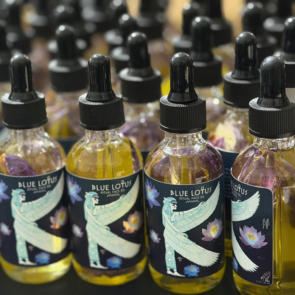 Blue Lotus Ritual Face Oil | Sacred Egyptian Elixir for Glow & Spiritual Awakening 🩵🌿