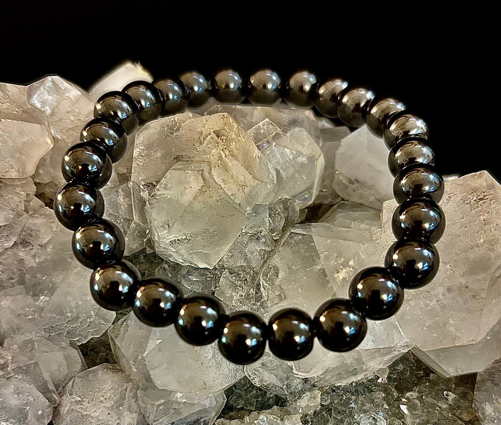 Magnetic Black Beaded Bracelet – Medium Wrists - Unisex | | Wiccan Center