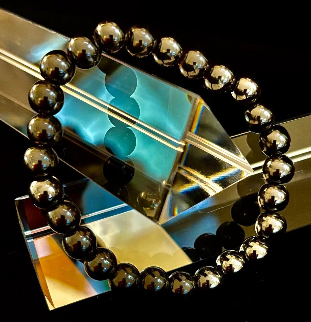 Magnetic Black Beaded Bracelet – Medium Wrists - Unisex | | Wiccan Center
