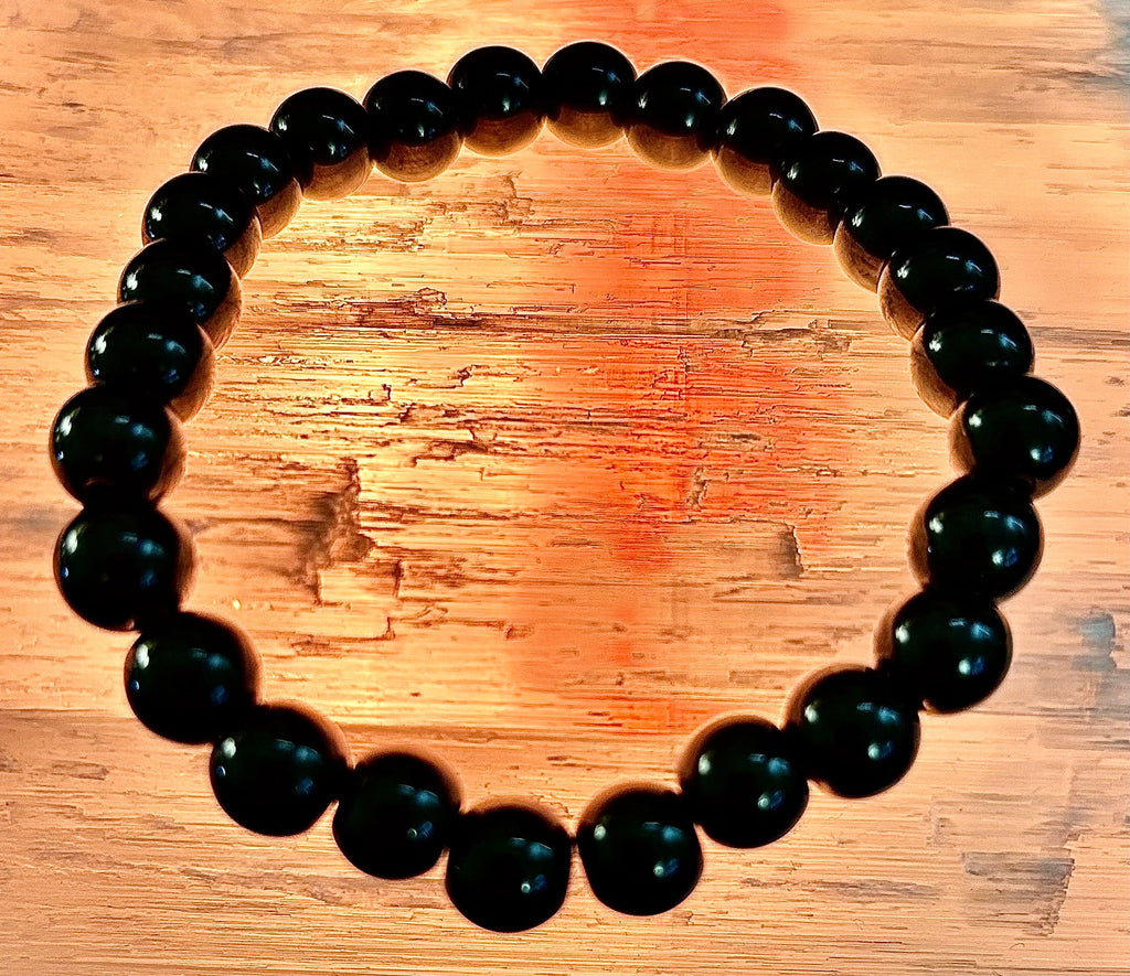 Magnetic Black Beaded Bracelet – Medium Wrists - Unisex | | Wiccan Center