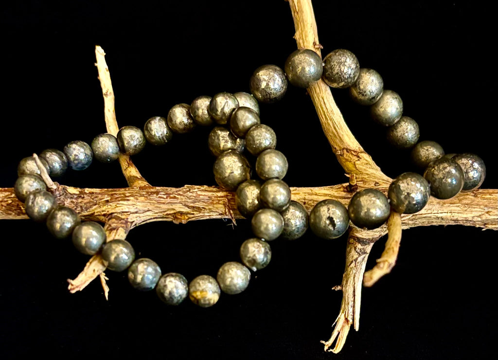 Pyrite Beaded Bracelet - Unlock Abundance & Inner Strength | | Wiccan Center