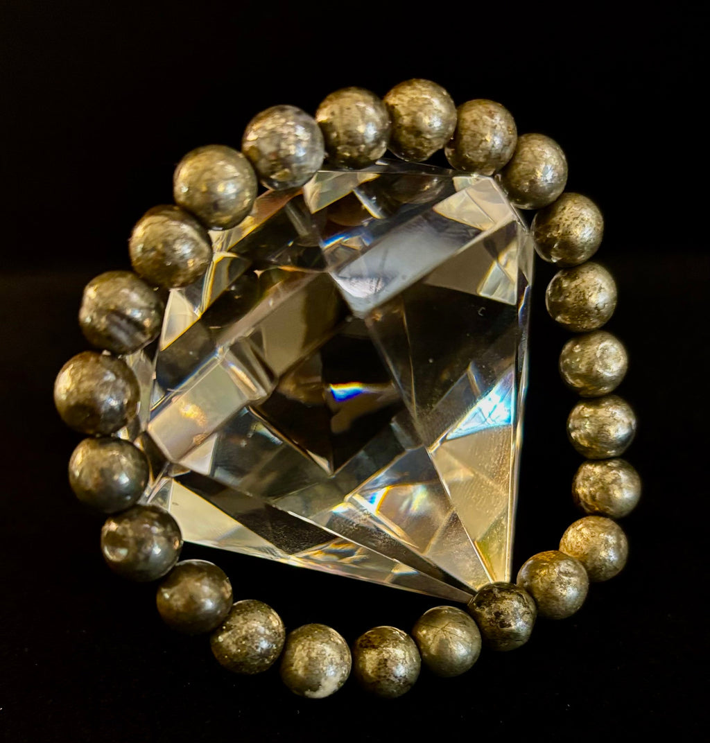 Pyrite Beaded Bracelet - Unlock Abundance & Inner Strength | | Wiccan Center