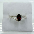 Sterling Silver Garnet Open-Frame Ring – Size 5 – Passion, Strength & Grounding | Rings | Wiccan Center