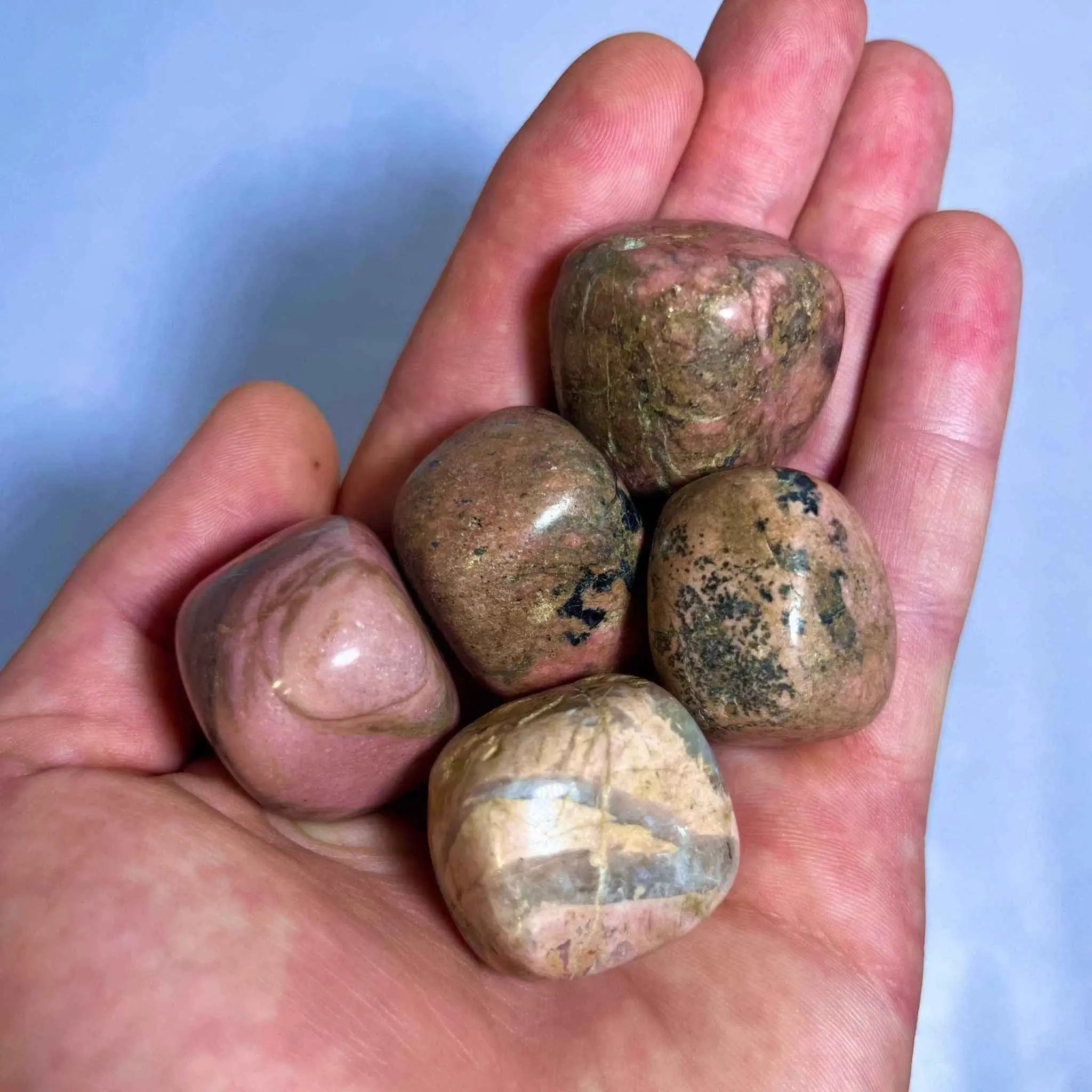 Rhodonite Tumbled Pocket Stone | Rhodonite | Wiccan Center
