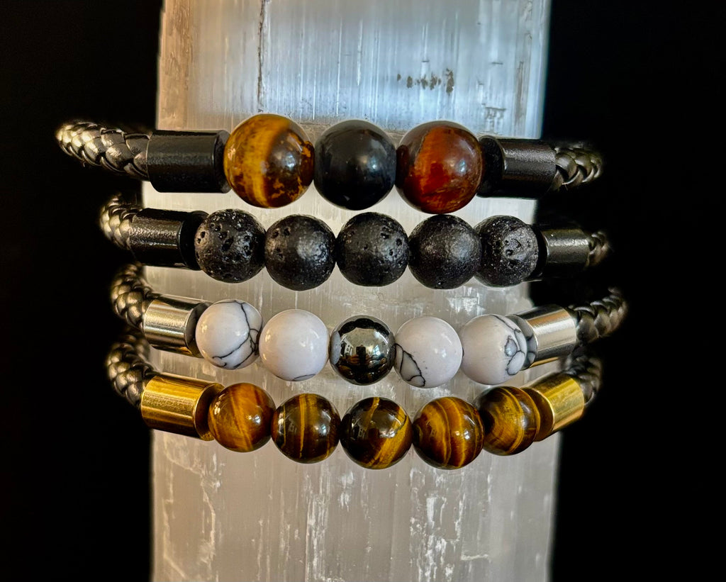 Magnetic Buckle Braided Bracelet – 4 Unique Styles - Small and Medium Wrists | | Wiccan Center