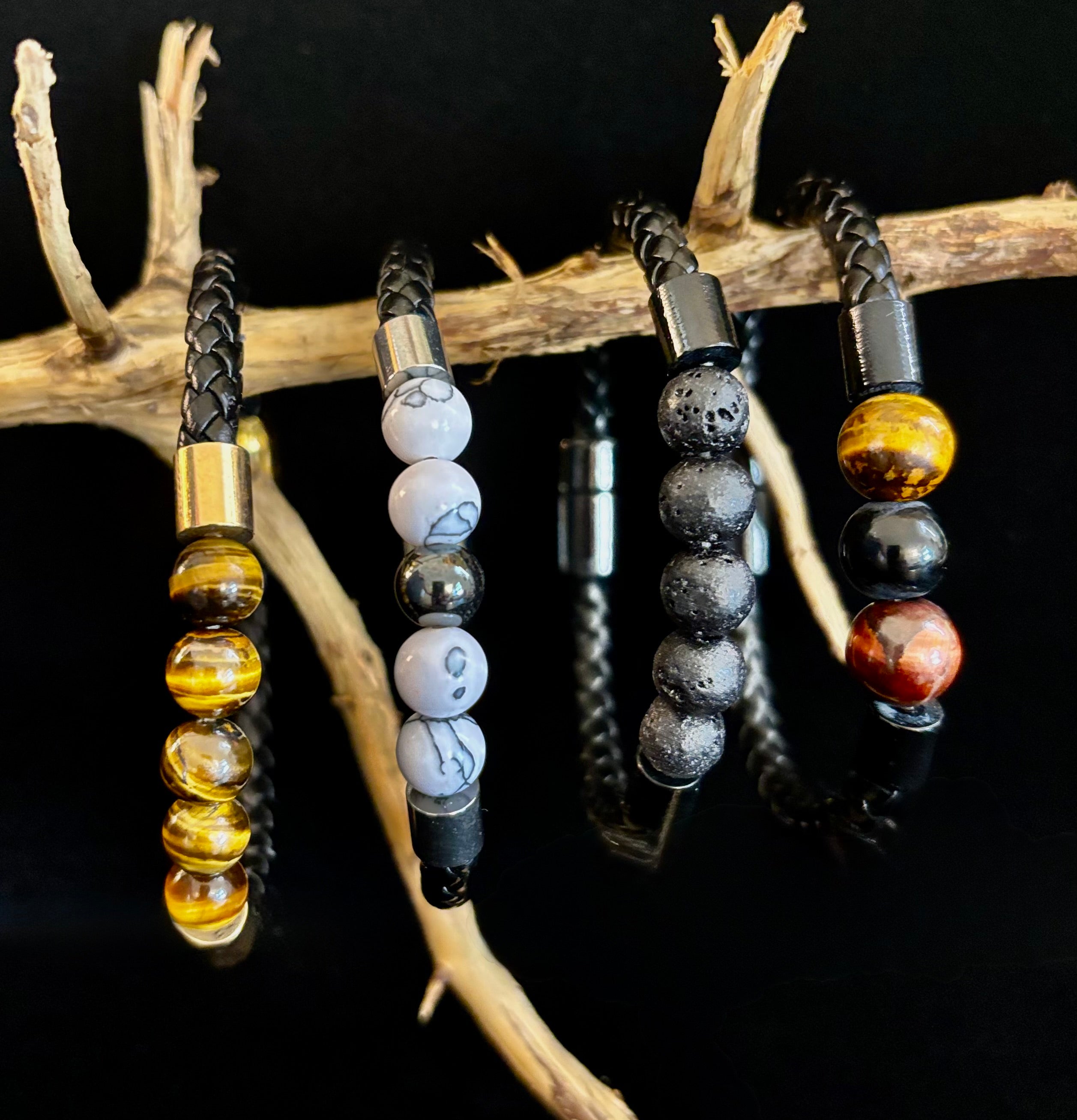 Magnetic Buckle Braided Bracelet – 4 Unique Styles - Small and Medium Wrists | | Wiccan Center