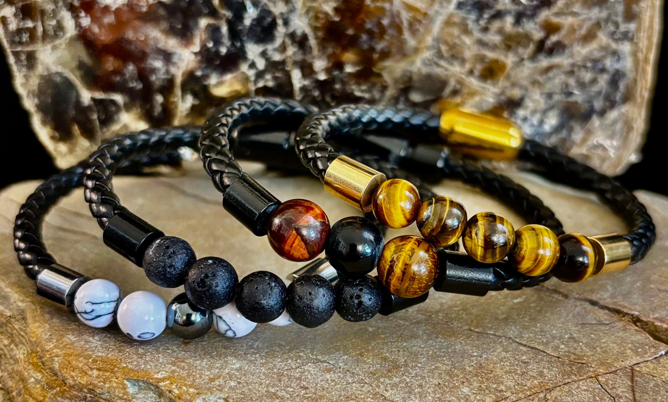 Magnetic Buckle Braided Bracelet – 4 Unique Styles - Small and Medium Wrists | | Wiccan Center