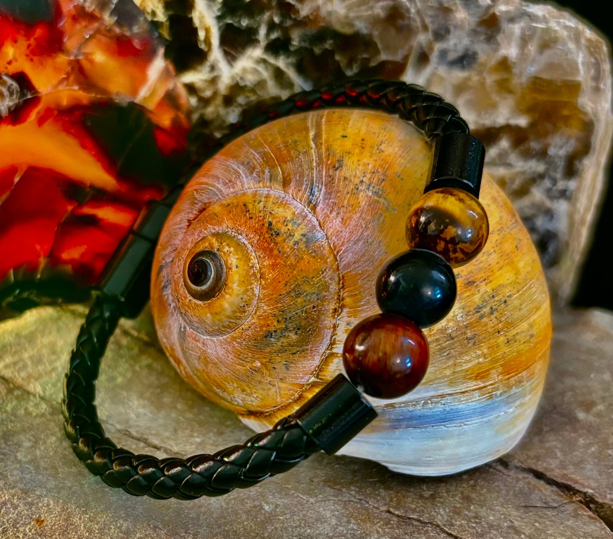 Magnetic Buckle Braided Bracelet – 4 Unique Styles - Small and Medium Wrists | | Wiccan Center