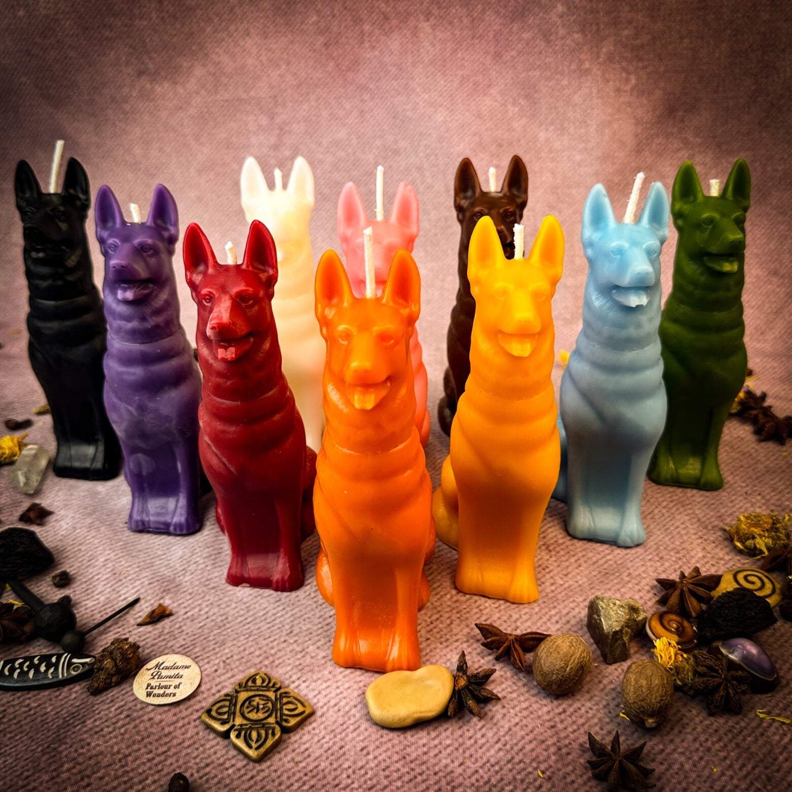 Beeswax Faithful Dog Spell Candle - Loyalty, Fidelity & Unconditional Love | Beeswax Candle | Wiccan Center