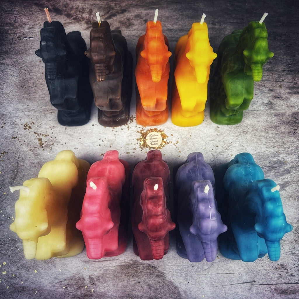 Beeswax Enchanted Unicorn Spell Candle - Manifestation & Wishes Magic | Beeswax Candle | Wiccan Center