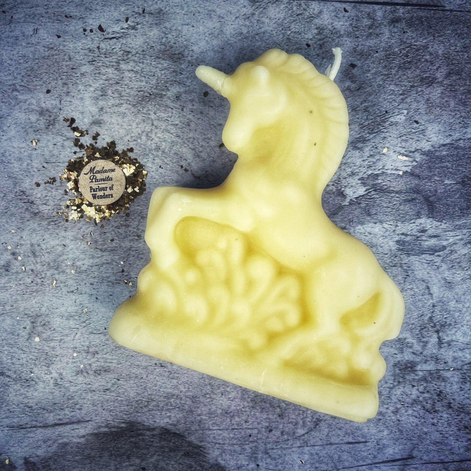 Beeswax Enchanted Unicorn Spell Candle - Manifestation & Wishes Magic | Beeswax Candle | Wiccan Center