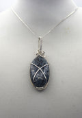 Silver Argentium Black Marcasite Pendant Necklace | | Wiccan Center