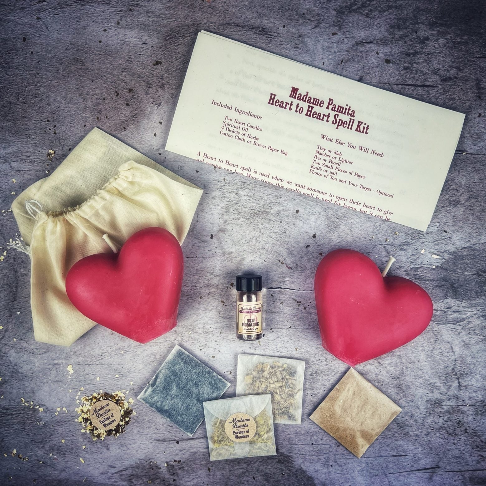 Heart to Heart Candle Spell Kit - Love Connection & Reconciliation Magic | Candle Spell Kit | Wiccan Center