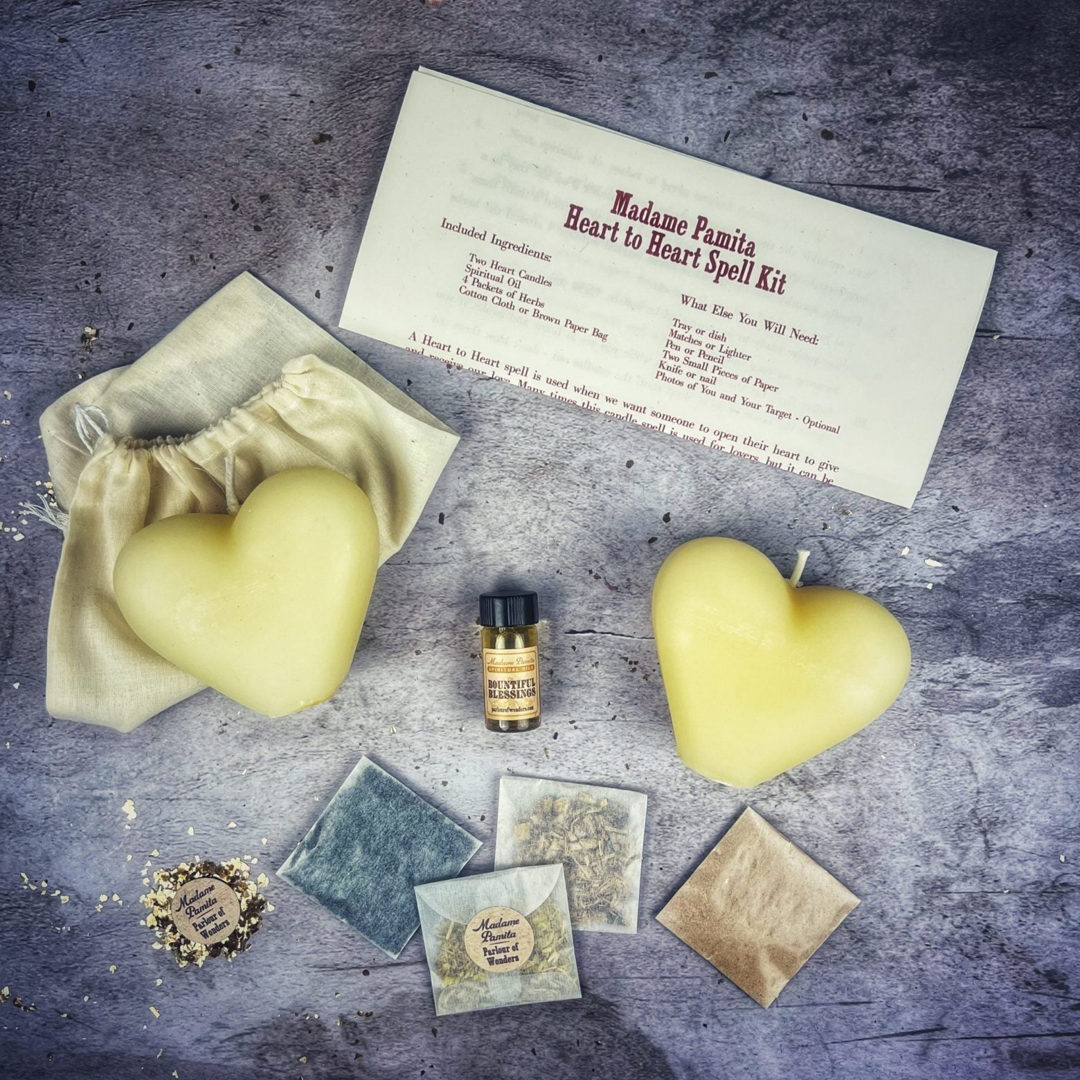Heart to Heart Candle Spell Kit - Love Connection & Reconciliation Magic | Candle Spell Kit | Wiccan Center