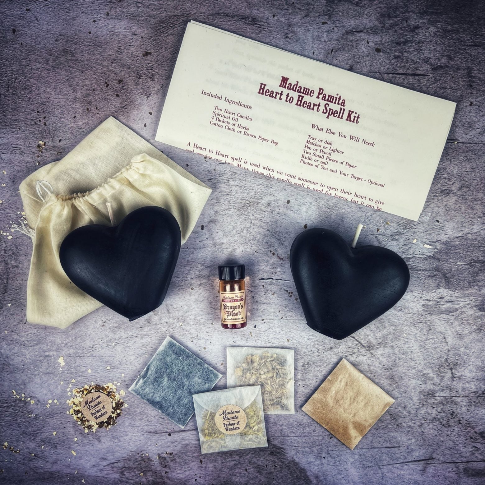Heart to Heart Candle Spell Kit - Love Connection & Reconciliation Magic | Candle Spell Kit | Wiccan Center
