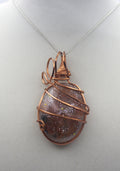 Raw Copper Resin Sunstone Pendant Necklace | | Wiccan Center
