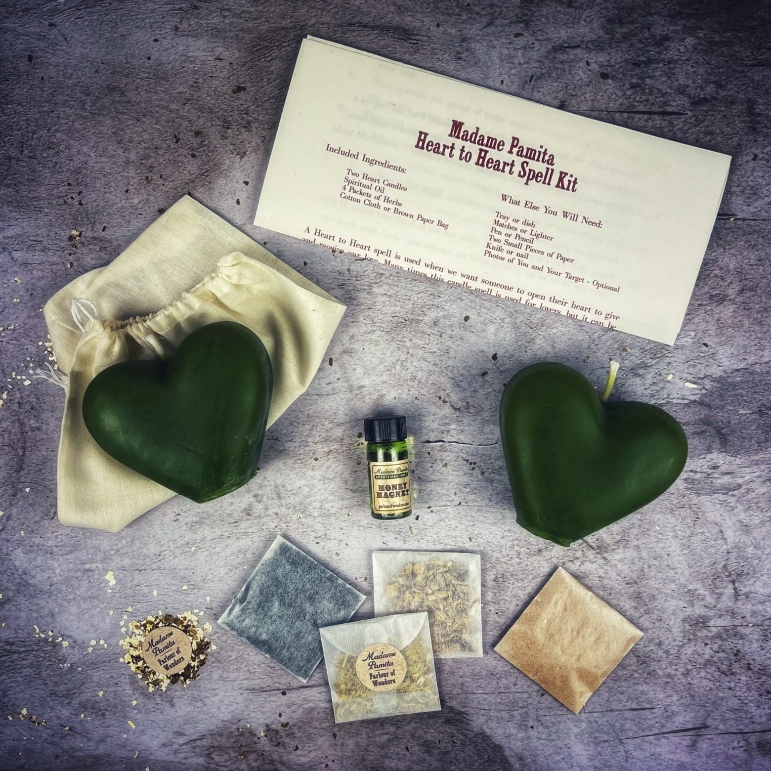 Heart to Heart Candle Spell Kit - Love Connection & Reconciliation Magic | Candle Spell Kit | Wiccan Center