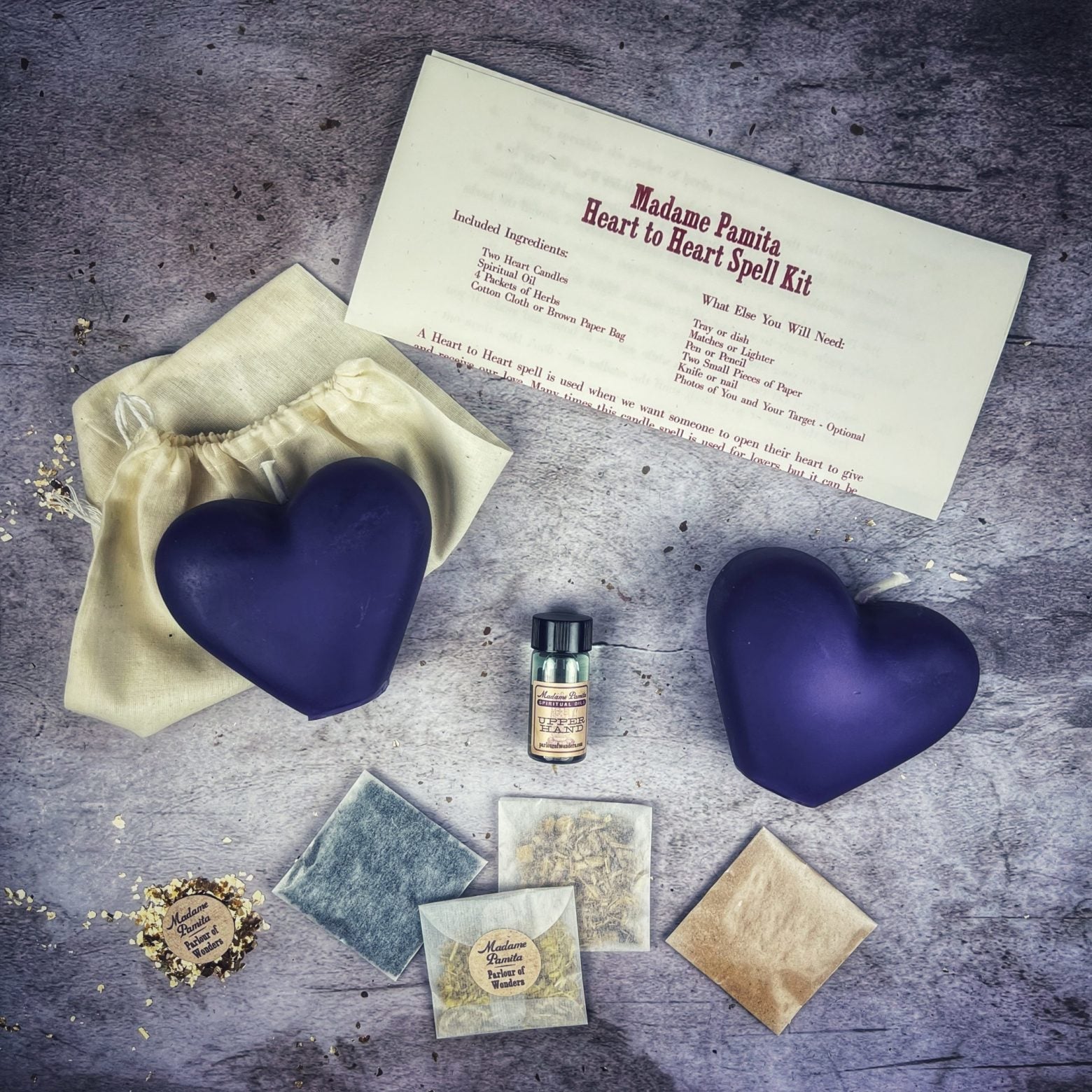 Heart to Heart Candle Spell Kit - Love Connection & Reconciliation Magic | Candle Spell Kit | Wiccan Center